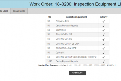 ProShop Inspection Equipment List